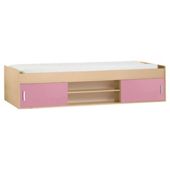 Fresno Cabin Bed Frame, Pink & Maple-effect