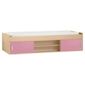 Fresno Cabin Bed Frame, Pink & Maple-effect