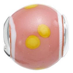 Truth Pink/Yellow Glass Charm