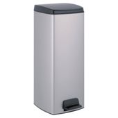 Brabantia 25L Metallic Grey Pedal Bin