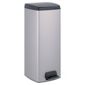 Brabantia 25L Metallic Grey Pedal Bin