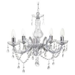 Tesco Lighting Marie Therese Five Light Ceiling Fitting Chrome