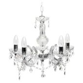Marie Therese Five Light Ceiling Fitting Chrome