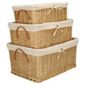 Wicker Baskets 3 Pack, Honey Coloured