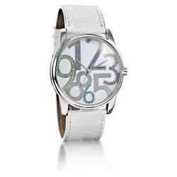 Ladies Large Number Glitter Dial Watch