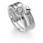 Sterling Silver Cubic Zironia, Star And Heart Stacking Rings, Small
