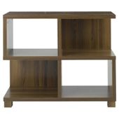 Camden Low Bookcase, Walnut-effect