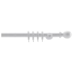 28mm Wood Curtain Pole, White 240cm
