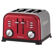 Morphy Richards 44732 4 Slice Toaster - Red Metallic