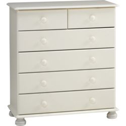 Home Essence Balham 2 over 4 Chest of Drawers in White