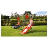 Tesco 4-in-1 Garden Playset - Swing, Slide, Glider & Trampoline