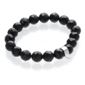 Sterling Silver & Onyx Bead Bracelet Black