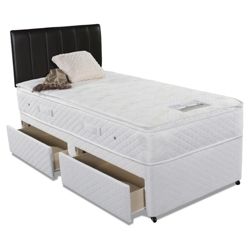 Simmons Sandringham Single 2 Drawer Divan Bed