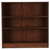 Fraser 3 Shelf Wide Bookcase, Walnut-effect