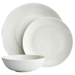 Gordon Ramsay Maze by Royal Doulton 12 Piece, 4 Person Dinner Set - White