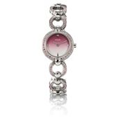 Pulsar Ladies Red Faded Face Link Bracelet