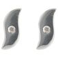 Sterling Silver And Diamond Wave Stud Earrings