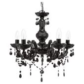 Tesco Lighting Marie Therese Five Light Ceiling Fitting Black