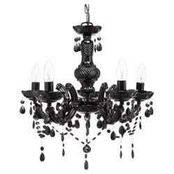 Tesco Lighting Marie Therese Five Light Ceiling Fitting Black