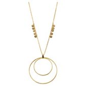Elspeth Gibson Gold Double Hoop Necklace