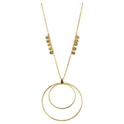 Elspeth Gibson Gold Double Hoop Necklace