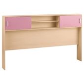 Fresno Overbed Storage, Pink & Maple-Effect