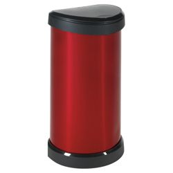 Curver Deco One Touch Bin Red.
