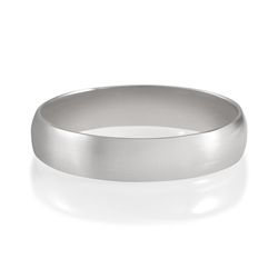 Palladium 4mm D-Shape Ladies Ring, P