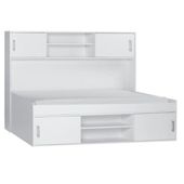 Fresno Overbed Storage, White