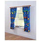 Kids Trucks and Diggers Printed Curtain