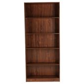 Fraser 5 Shelf Wide Bookcase, Walnut-effect