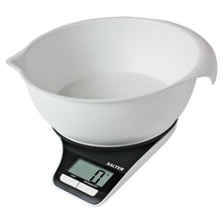 Salter Electronic Platform Scale with 3kg Mixing Bowl