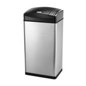 Simplehuman 45 Litres Rectangular Soft Touch Bin in Brushed Stainless Steel