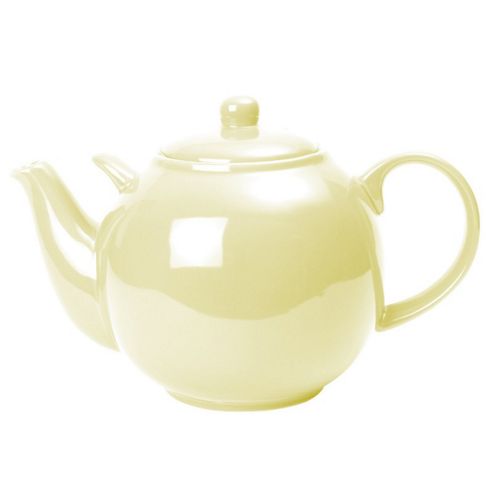 Image of London Pottery 10 Cup Globe Teapot, Ivory