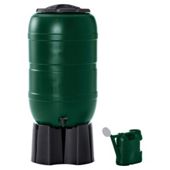 Strata 210l Plastic Water Butt with stand, connector + FREE watering can