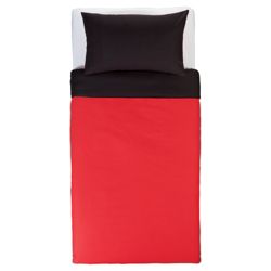 Tesco Red & Black Reversible Duvet Set