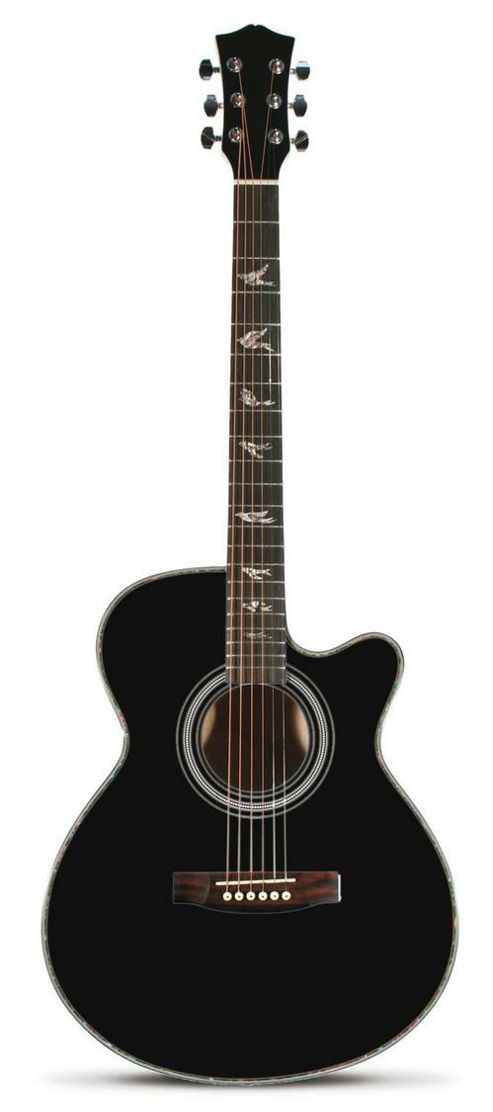 Image of Martin Smith W-401e Electro Acoustic Guitar With Cutaway - Black
