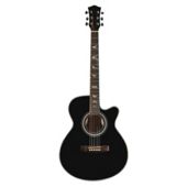 Martin Smith W401E Electro Acoustic Guitar Black W401E-BK