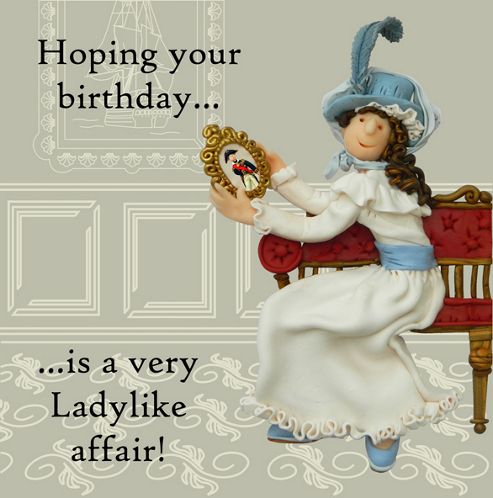 Image of Holy Mackerel Greeting Card - Ladylike Affair Birthday Greetings Card
