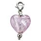 Sterling Silver Pink Heart Charm