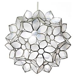 Tesco Lighting Capiz Blossom Pendant