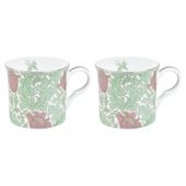 V&A 2 Pack Anemone Green Mugs