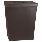 Faux Leather Laundry Bin, Brown
