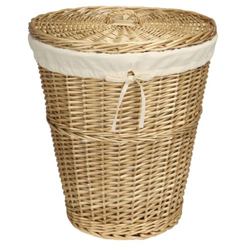Image of Tesco Basic Wicker Laundry Basket, Honey