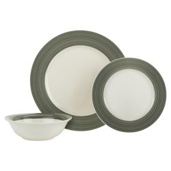 Tesco Manhattan 12 Piece, 4 Person Dinner Set - Green