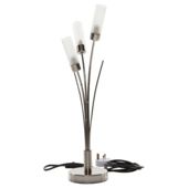 Tesco Lighting Cara 3 Light Table Lamp Satin Nickle