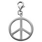 Sterling Silver Peace Sign Charm