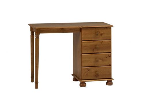 Image of Home Essence Balham Single Pedestal Dressing Table In Pine