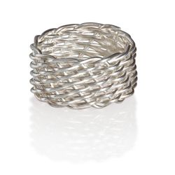 Sterling Silver Mesh Weave Ring, Small