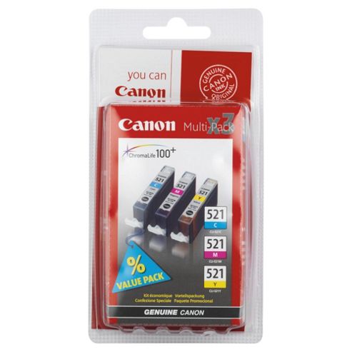 Image of Canon Cli-521 C/m/y Ink Cartridge Multipack